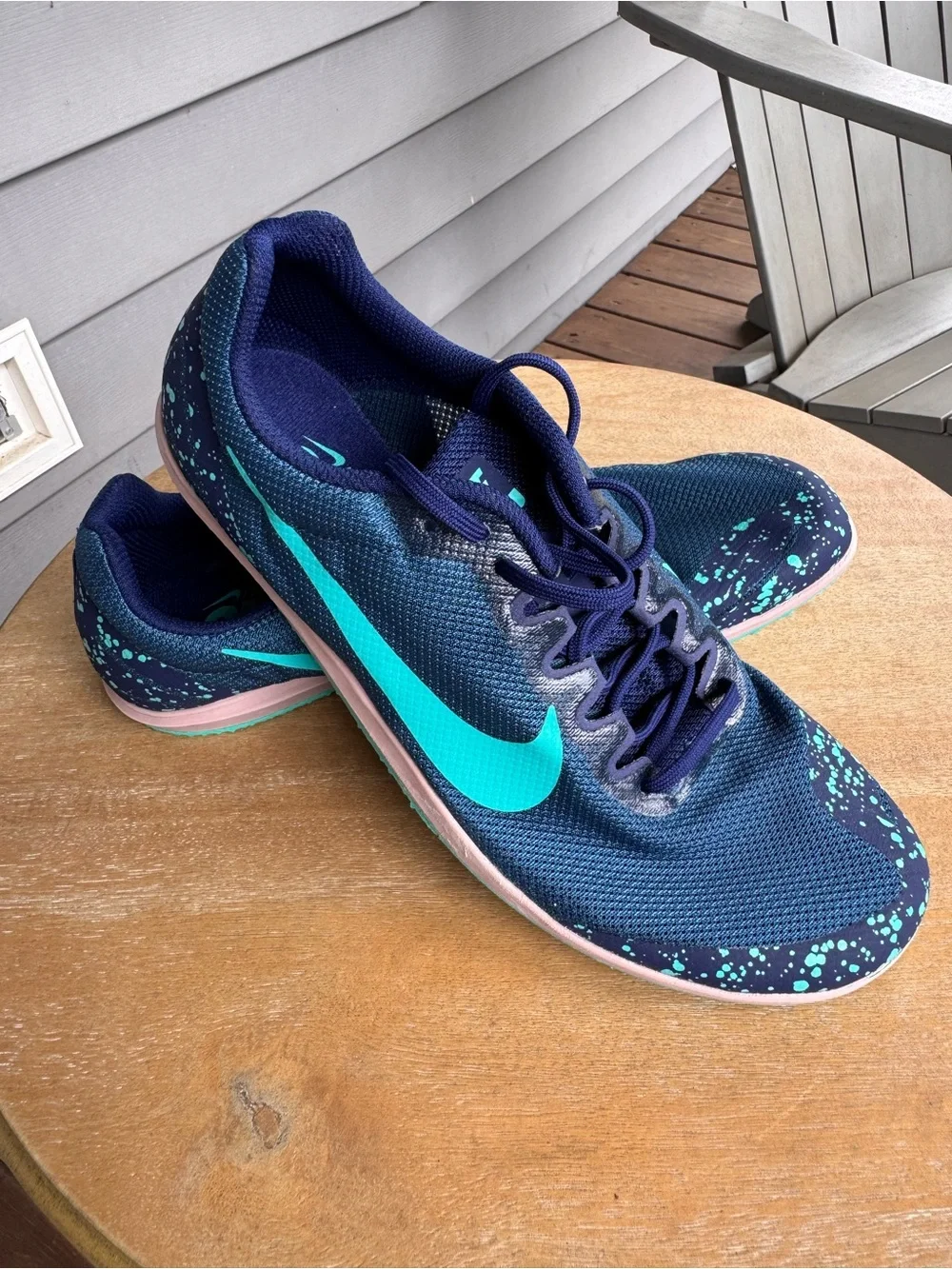 Nike Zoom Rival D Distance Track Spikes Blue Teal Men’s Size 9.5 907566-401